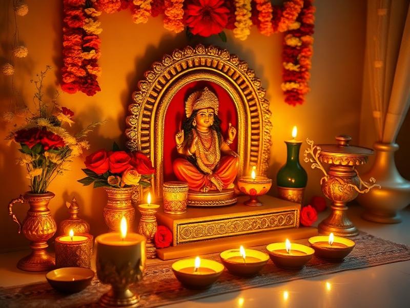 Setting up a beautiful home mandir for festivals